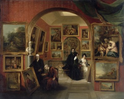 El interior de la Galería de la Institución Británica, 1829 de John Scarlett Davis